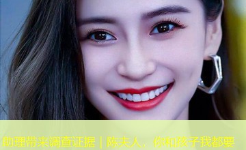 助理带来调查证据|陈夫人,你和孩子我都要 助理带来调查证据|陈夫人,你和孩子我都要